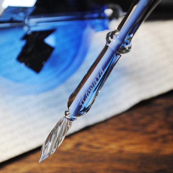 MSA玻璃筆 透明帛琉天空藍 刻字客製書寫文具 - MSA玻璃雕刻