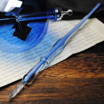 MSA玻璃筆 透明帛琉天空藍 刻字客製書寫文具 - MSA玻璃雕刻
